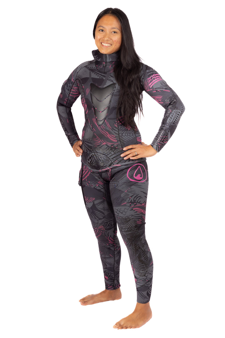 Women’s Pink Fishbone Spearfishing 3.5mm Wetsuit